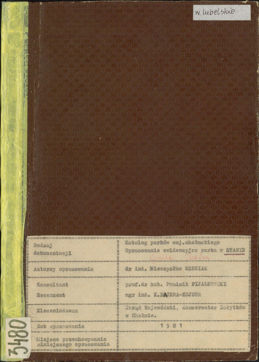 EP - Ewidencja parkowa, skan nr 1