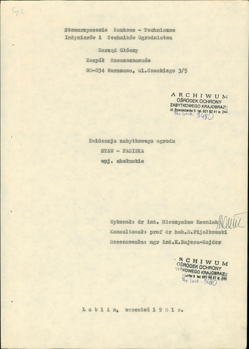 EP - Ewidencja parkowa, skan nr 6