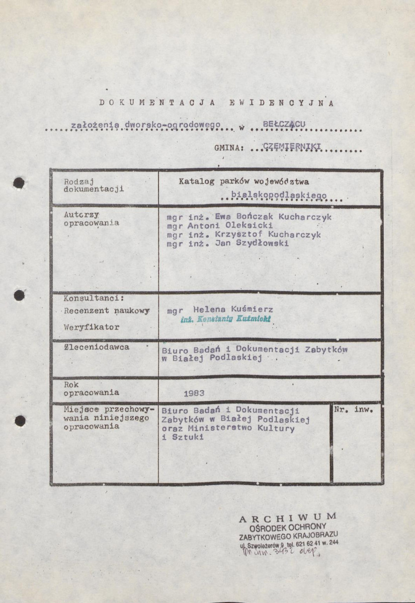 Ewidencja parkowa, skan nr 5