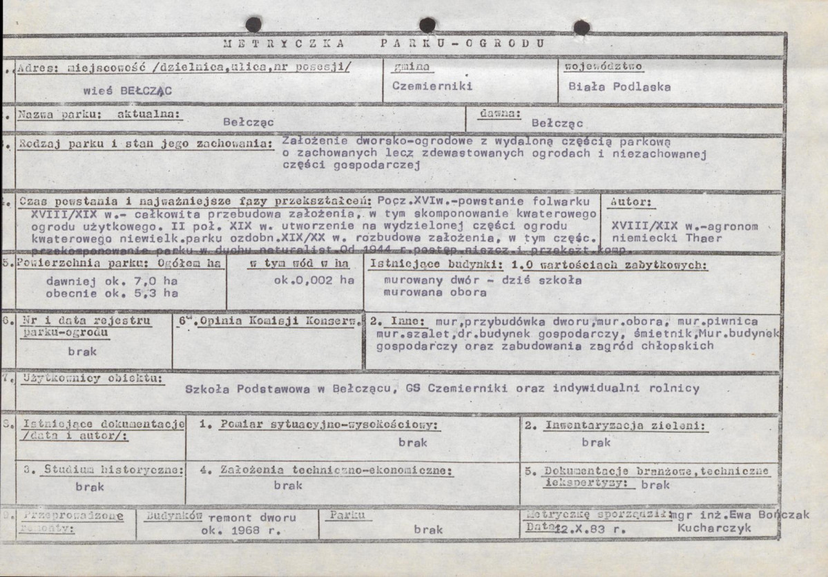 Ewidencja parkowa, skan nr 6