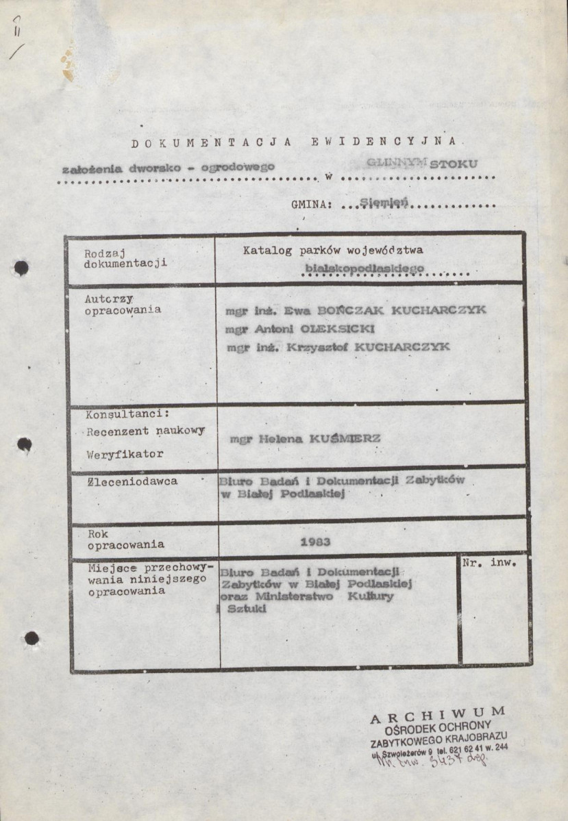 EP - Ewidencja parkowa, skan nr 4