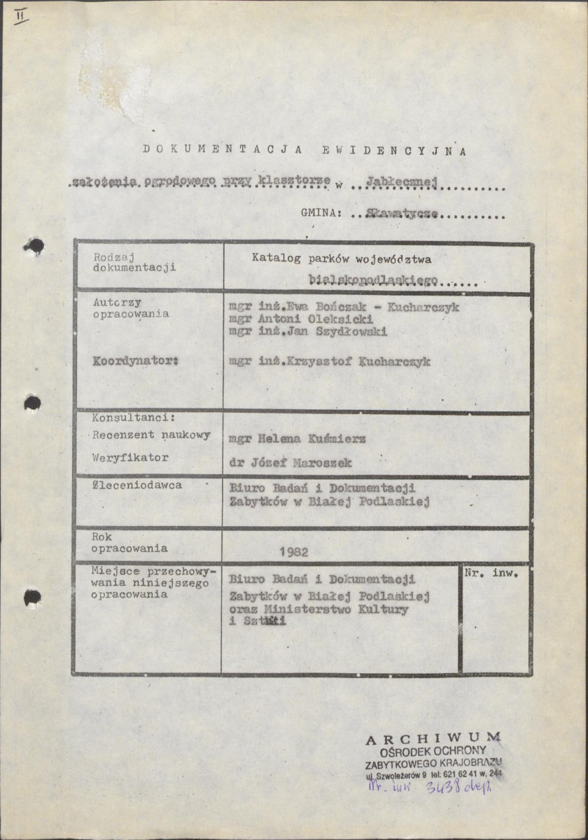 Ewidencja parkowa, skan nr 4