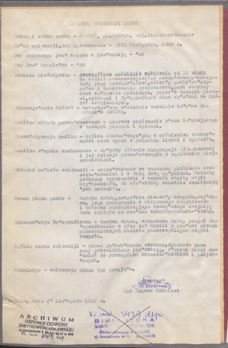 Ewidencja parkowa, skan nr 2