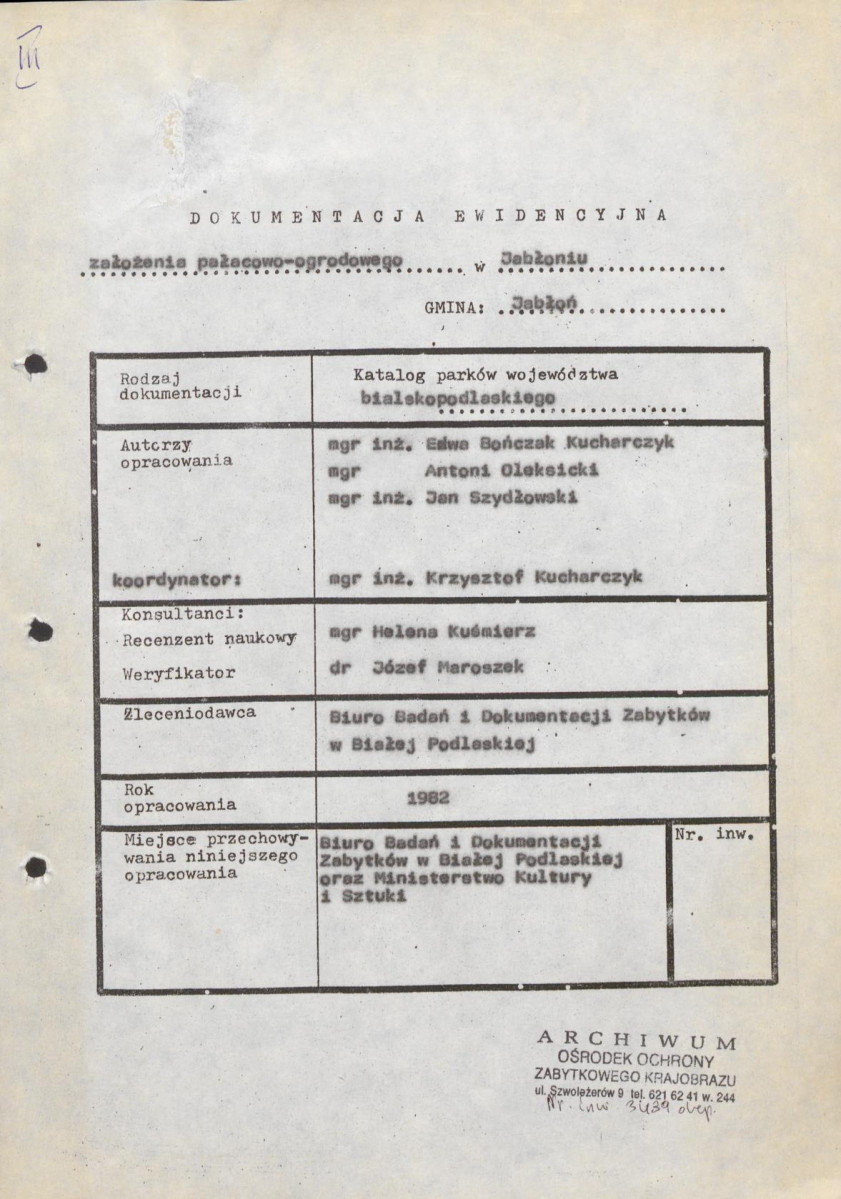 Ewidencja parkowa, skan nr 4