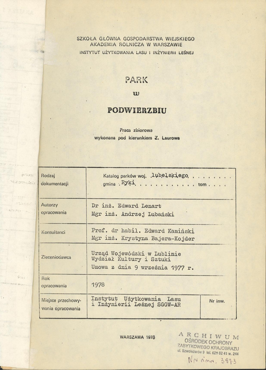 EP - Ewidencja parkowa, skan nr 4