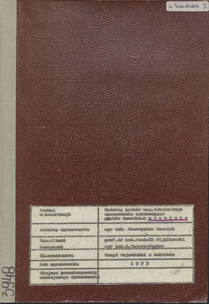 EP - Ewidencja parkowa, skan nr 1