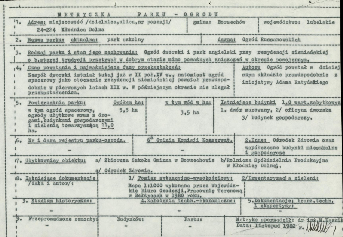 EP - Ewidencja parkowa, skan nr 7