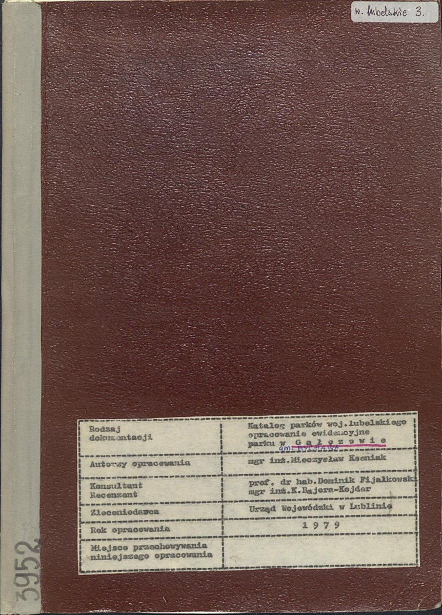 EP - Ewidencja parkowa, skan nr 1