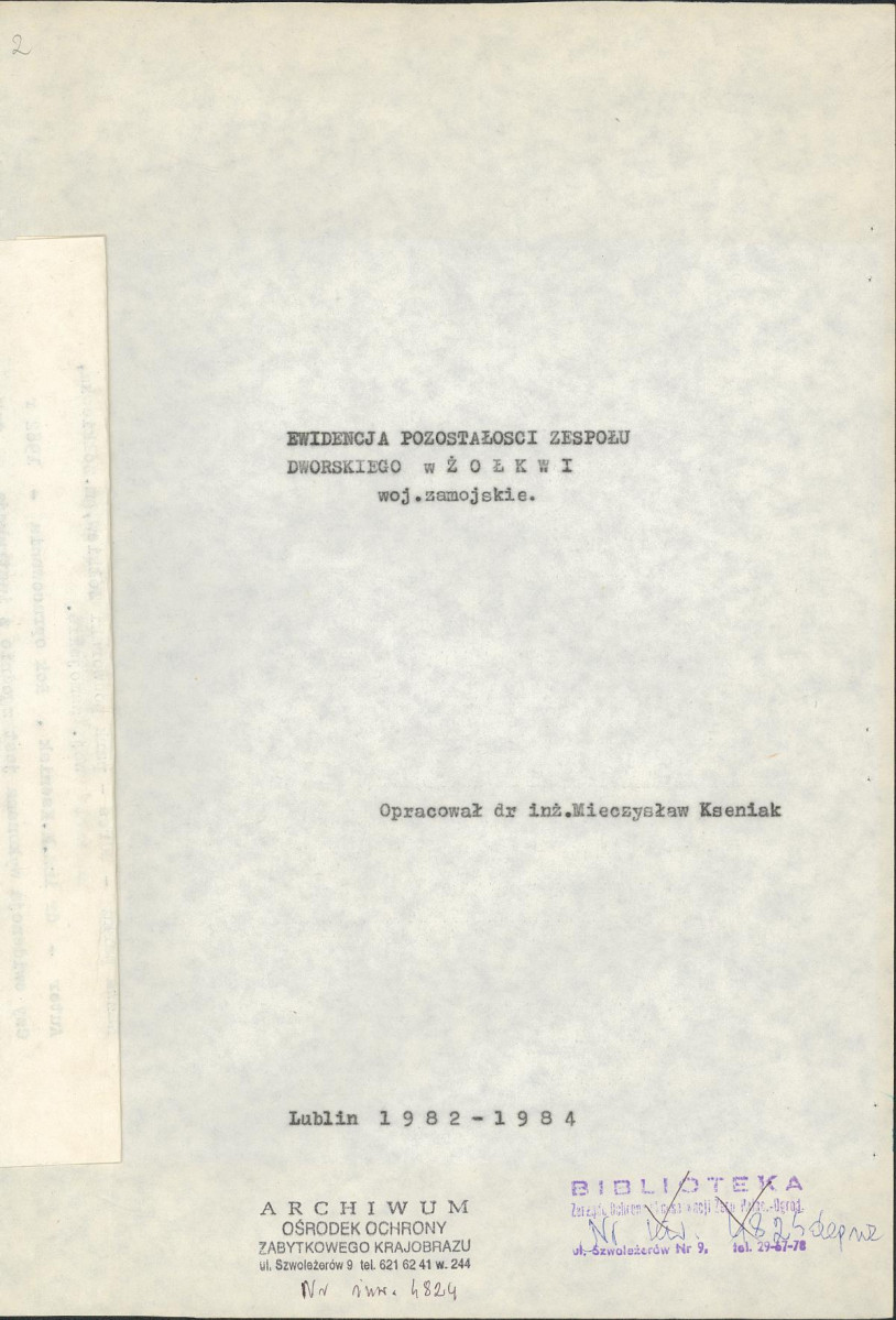 EP - Ewidencja parkowa, skan nr 5