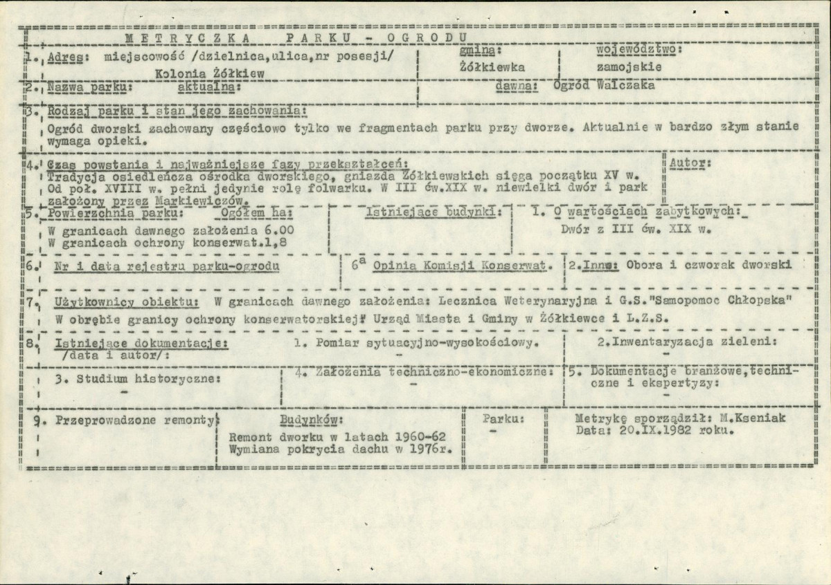 EP - Ewidencja parkowa, skan nr 7