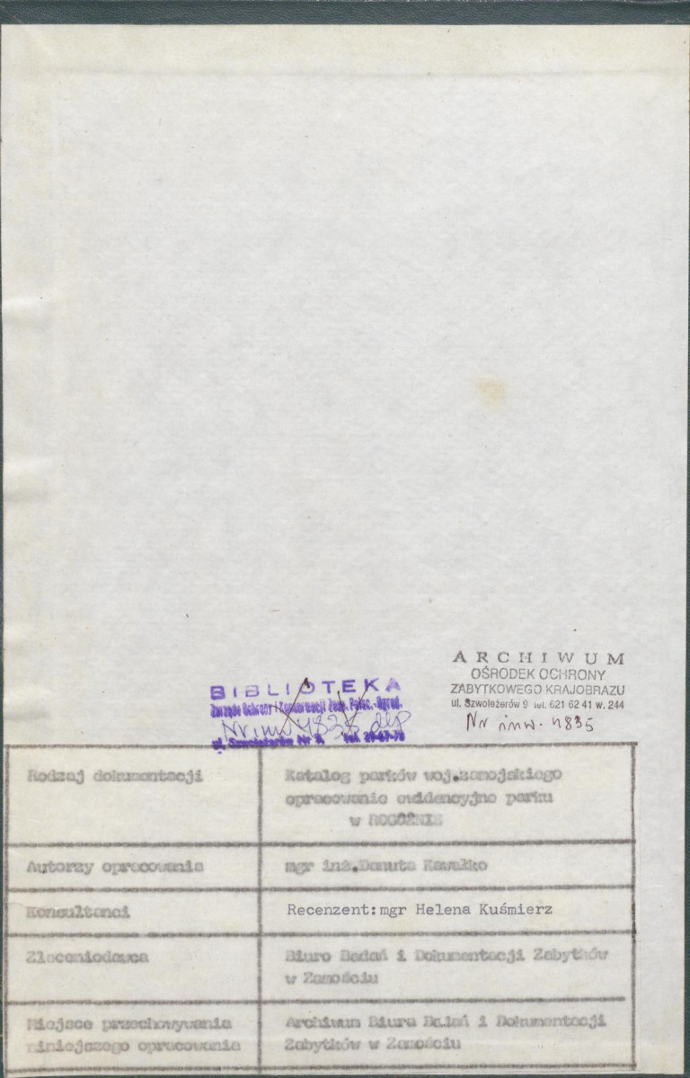EP - Ewidencja parkowa, skan nr 2