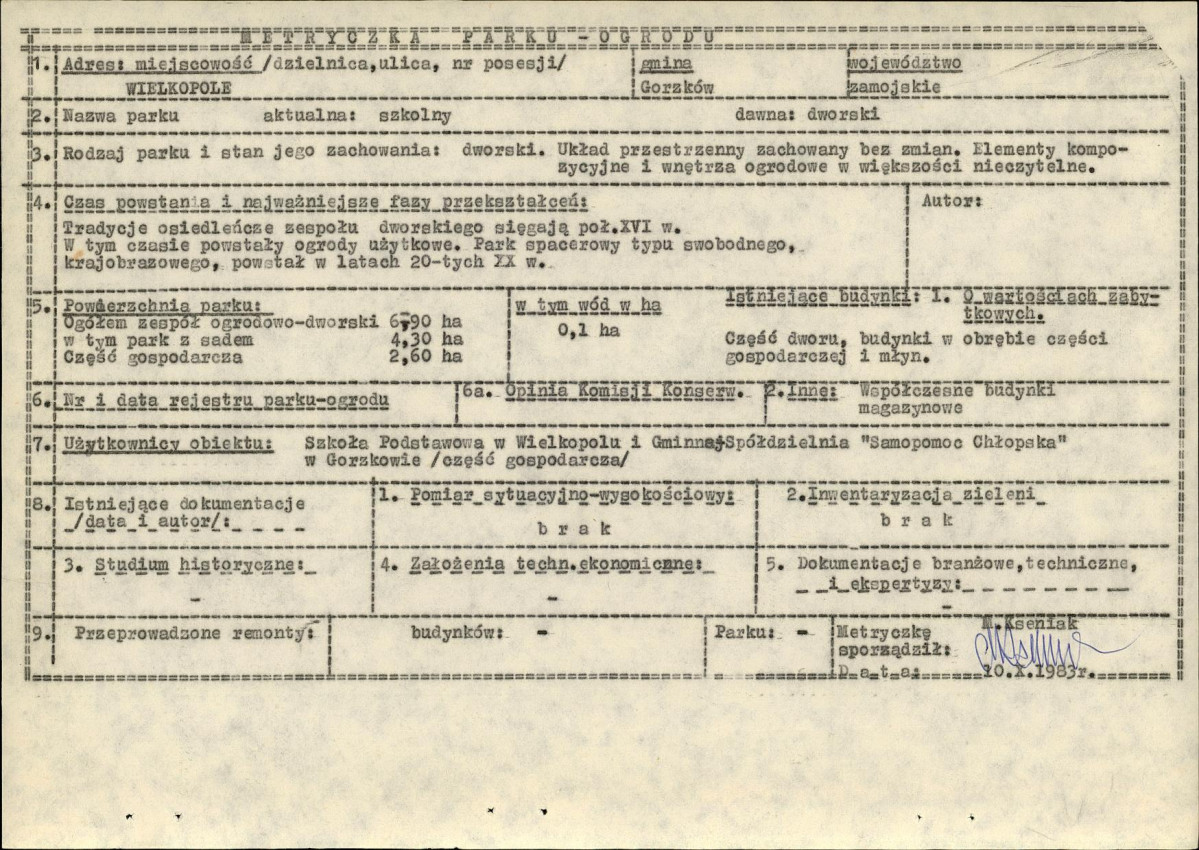 Ewidencja parkowa, skan nr 8