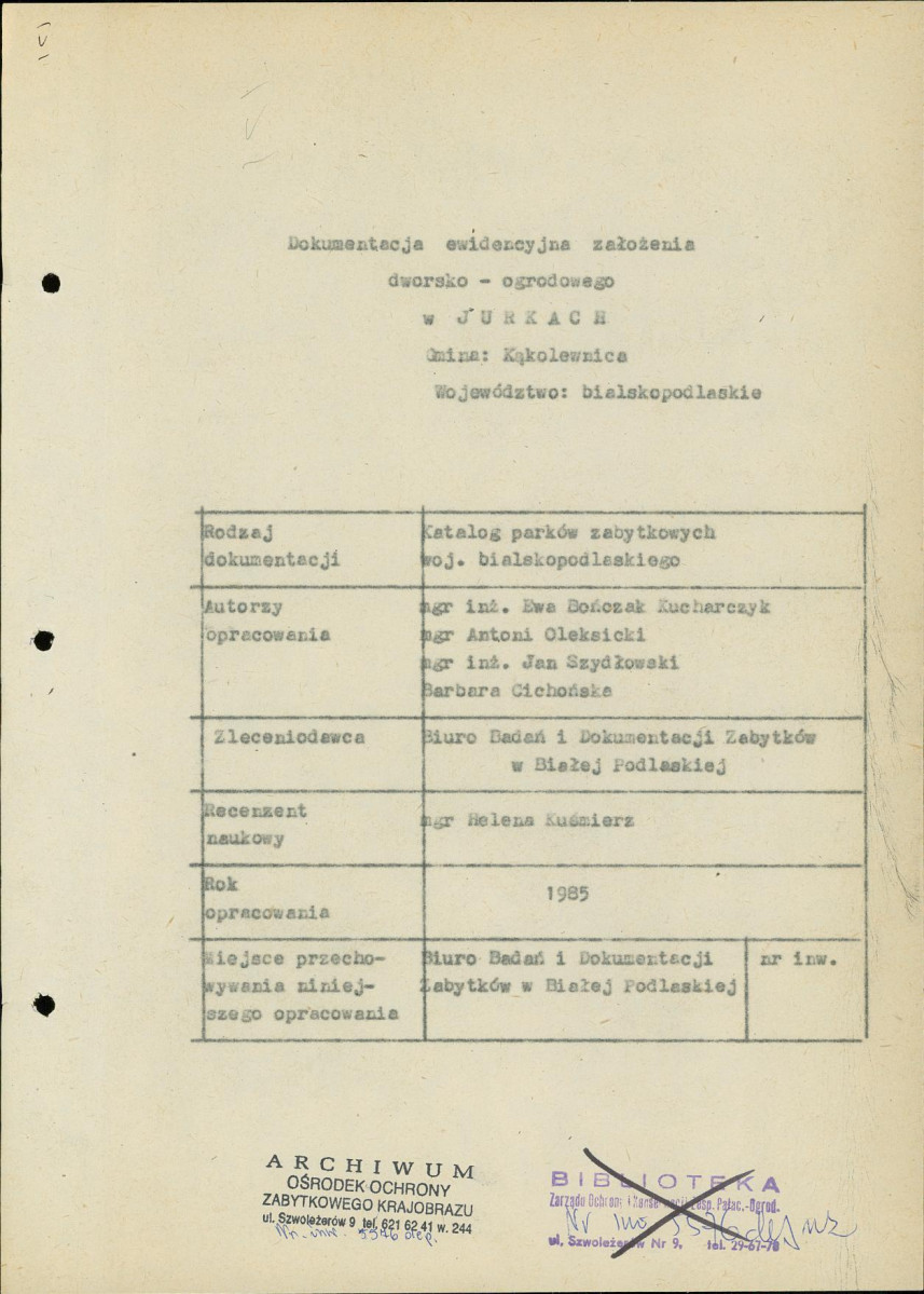 Ewidencja parkowa, skan nr 4