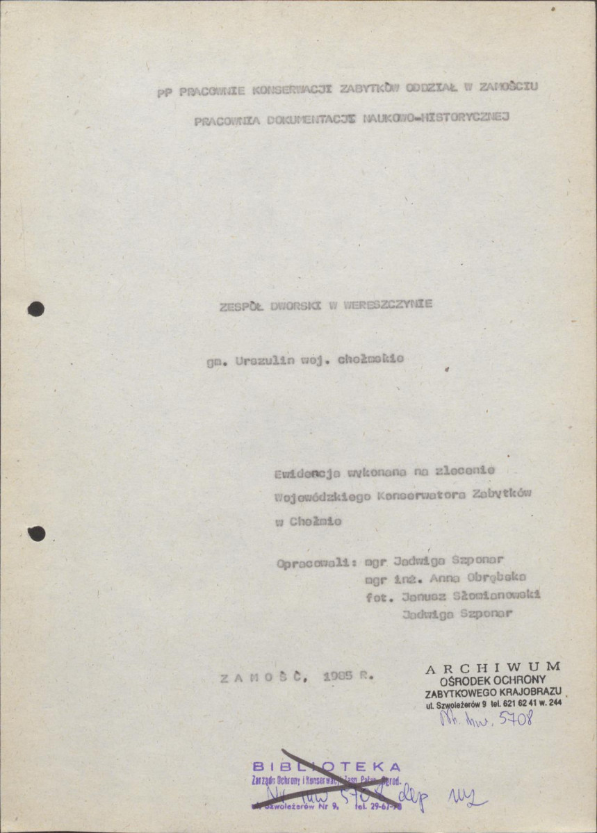 EP - Ewidencja parkowa, skan nr 6