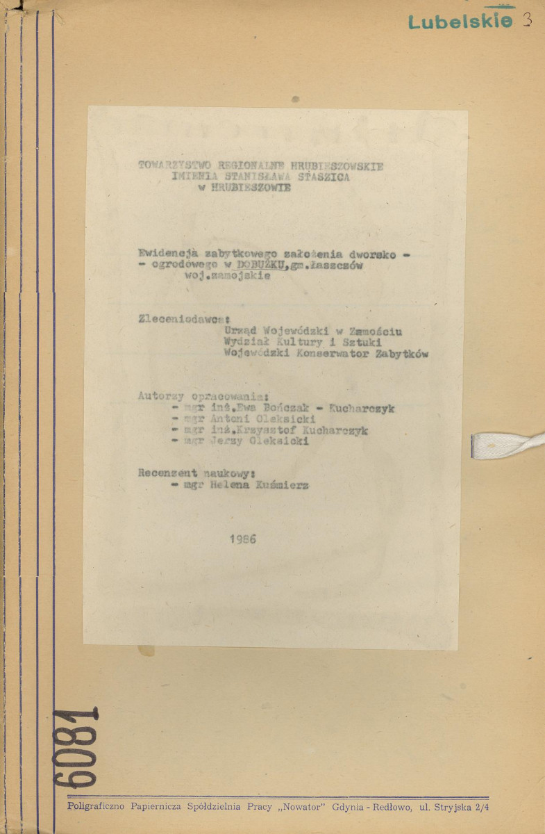 EP - Ewidencja parkowa, skan nr 1