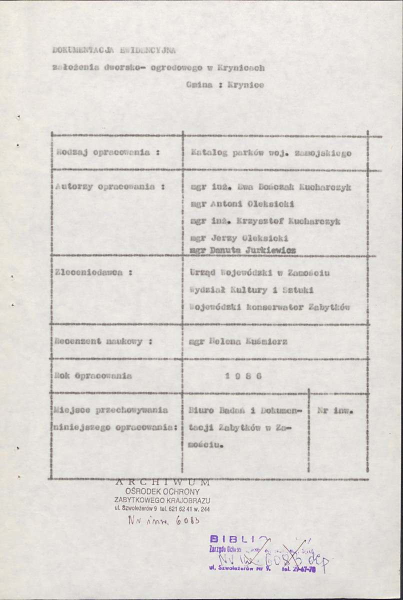 Ewidencja parkowa, skan nr 6