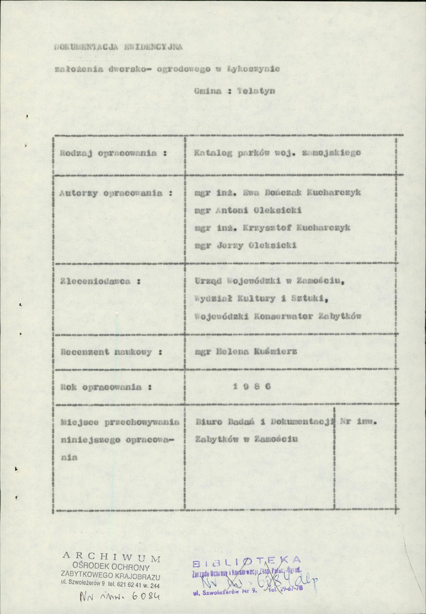 Ewidencja parkowa, skan nr 6