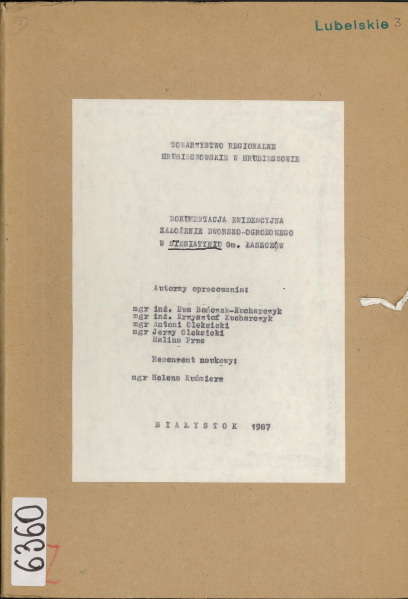 EP - Ewidencja parkowa, skan nr 1