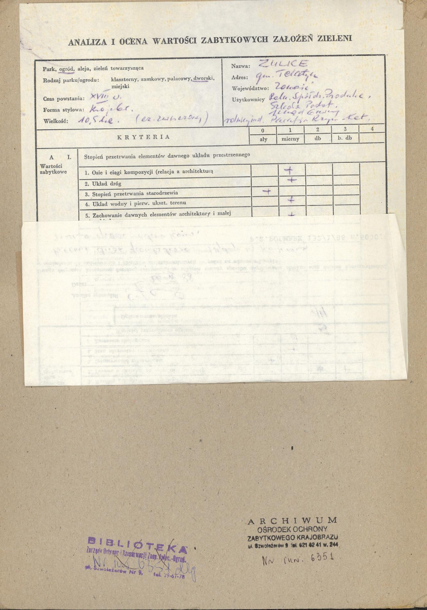 EP - Ewidencja parkowa, skan nr 2