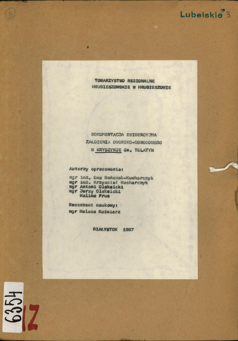 EP - Ewidencja parkowa, skan nr 1