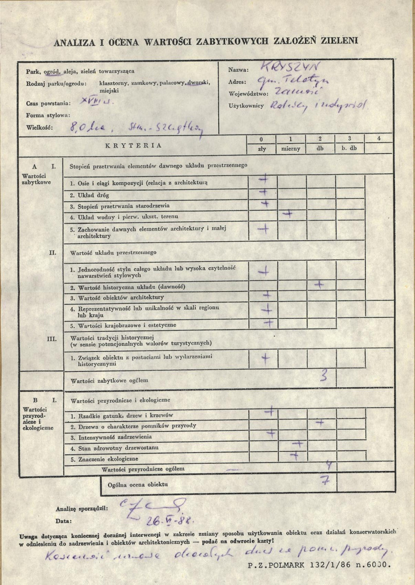 EP - Ewidencja parkowa, skan nr 3