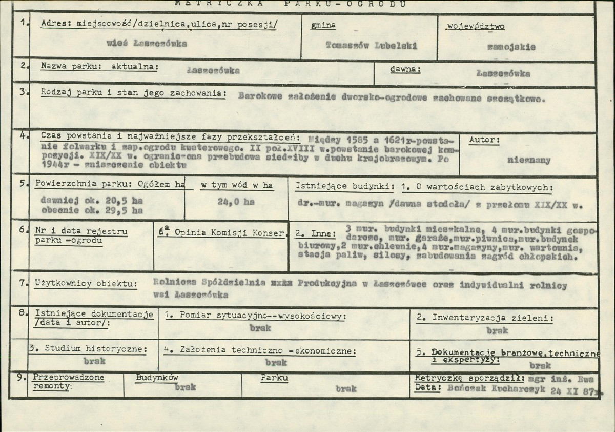 Ewidencja parkowa, skan nr 6