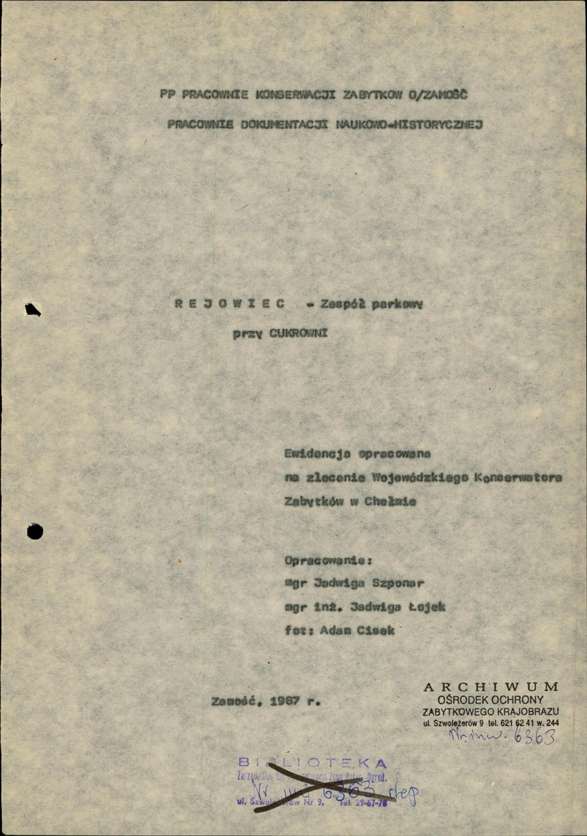 EP - Ewidencja parkowa, skan nr 6