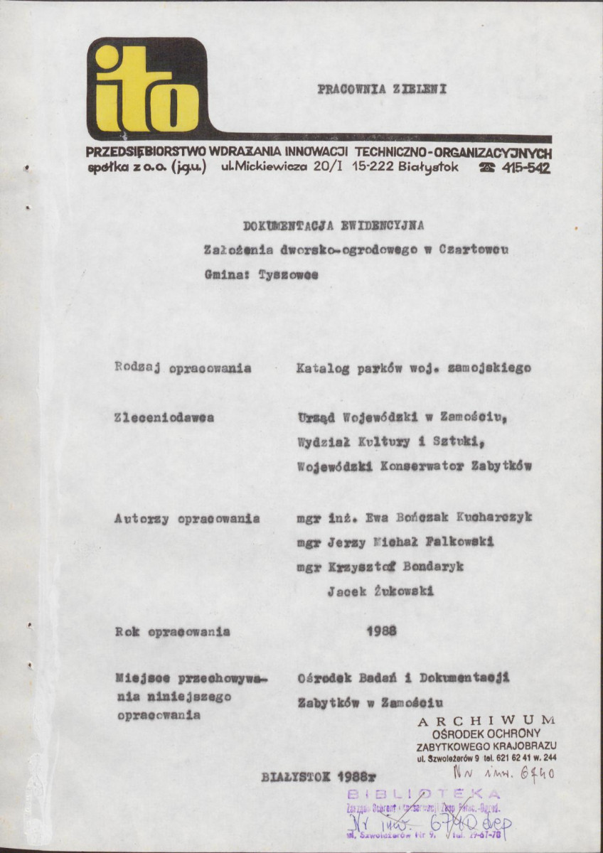 Ewidencja parkowa, skan nr 4