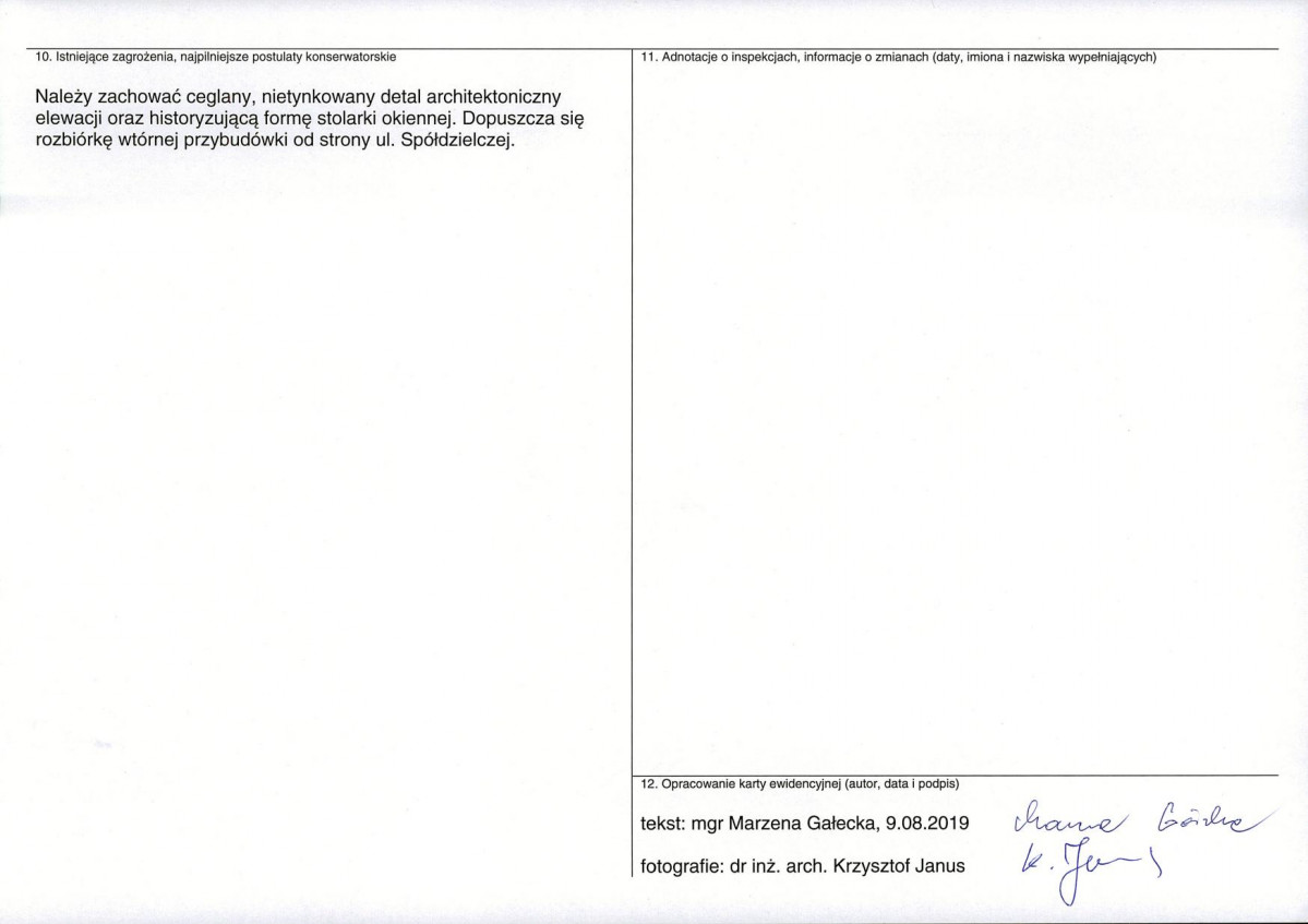 Karta obiektu niewpisanego do rejestru, skan nr 2