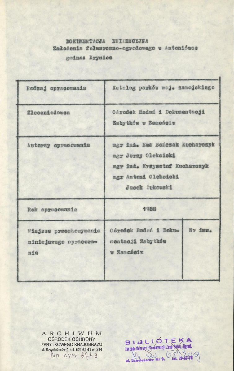 Ewidencja parkowa, skan nr 4