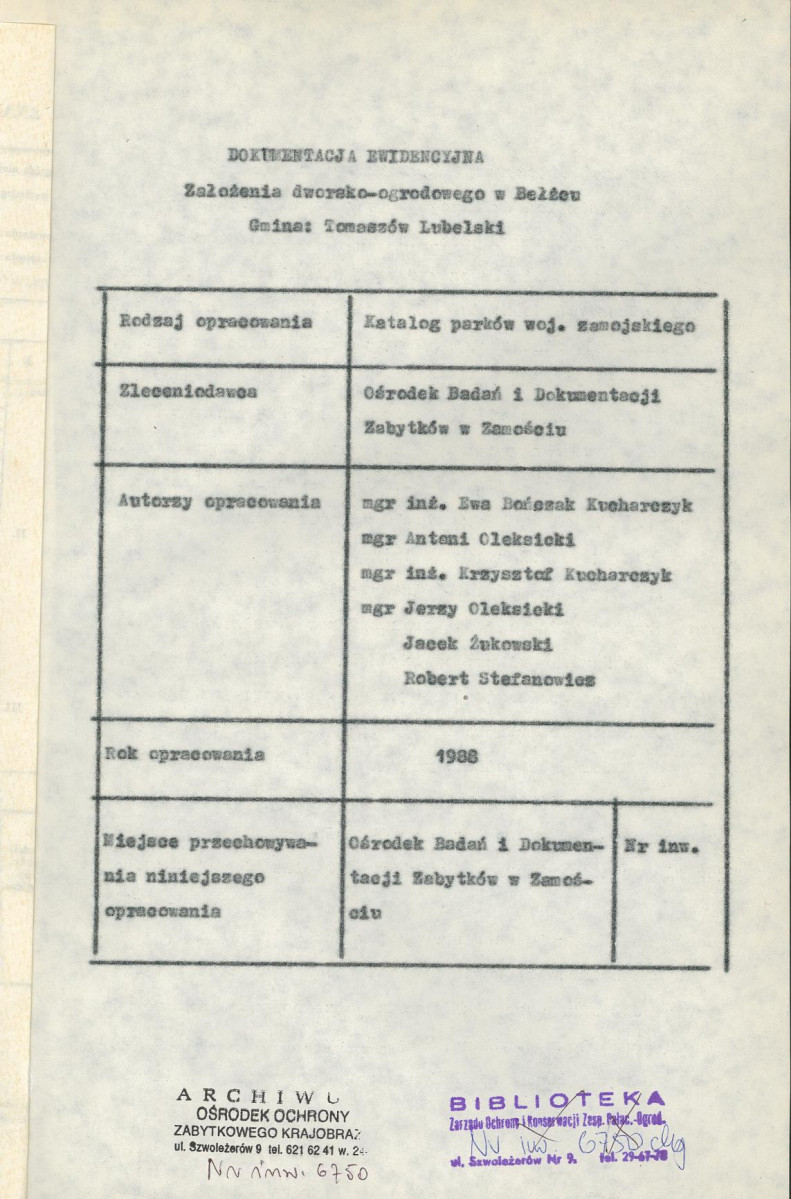 EP - Ewidencja parkowa, skan nr 4
