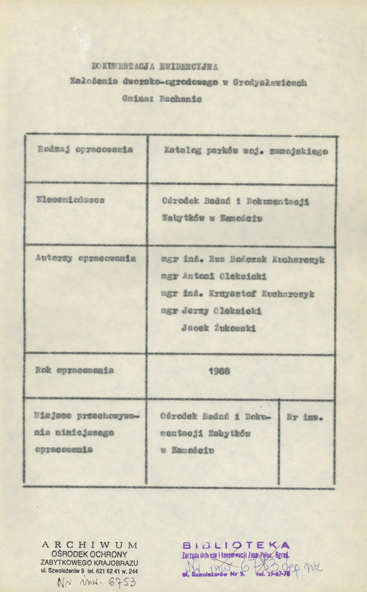 Ewidencja parkowa, skan nr 4