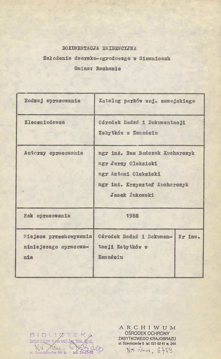 Ewidencja parkowa, skan nr 4