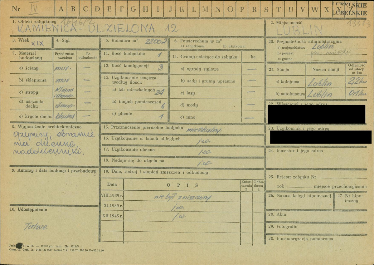 KZ - Karta zielona, skan nr 1