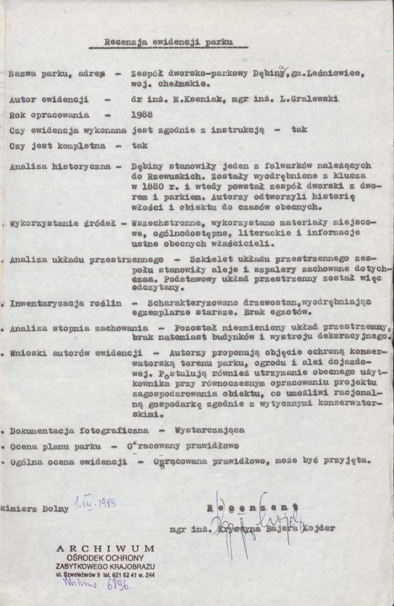 EP - Ewidencja parkowa, skan nr 4