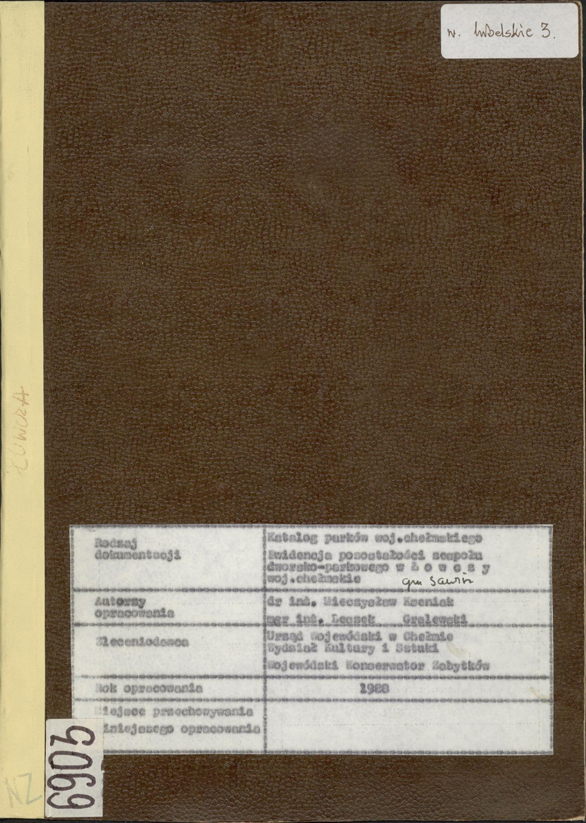 EP - Ewidencja parkowa, skan nr 1
