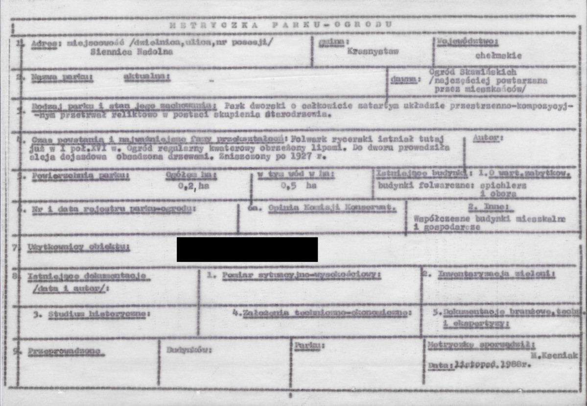 EP - Ewidencja parkowa, skan nr 8