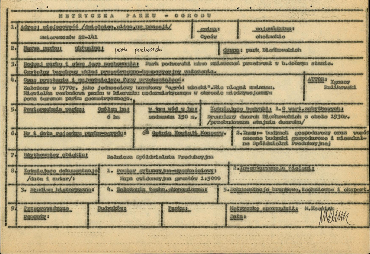 EP - Ewidencja parkowa, skan nr 8