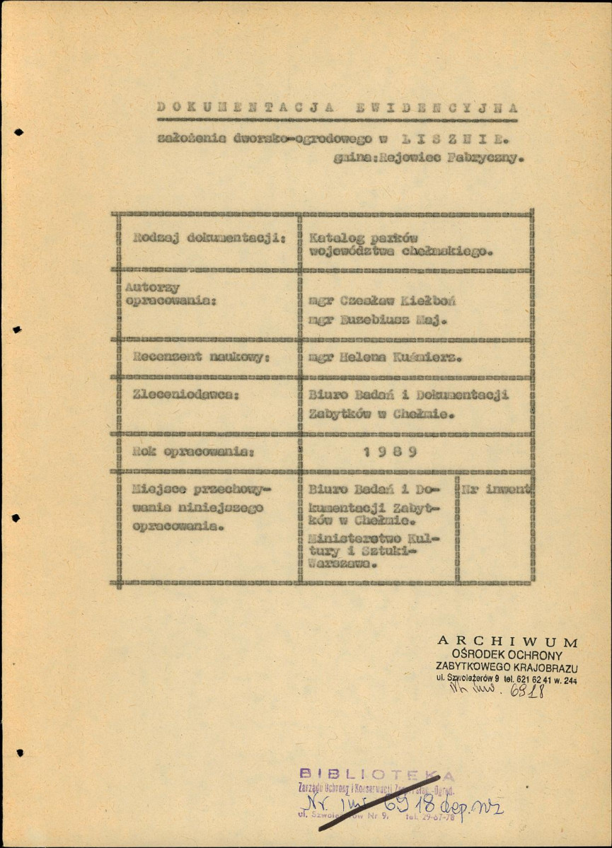 EP - Ewidencja parkowa, skan nr 5