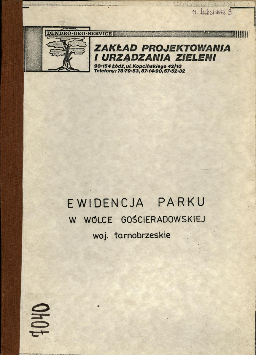 Ewidencja parkowa, skan nr 1