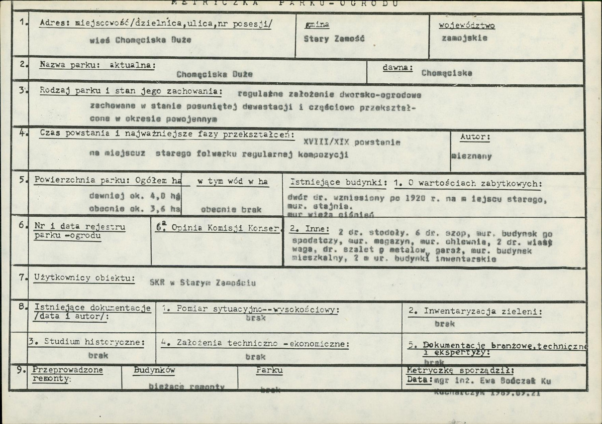 EP - Ewidencja parkowa, skan nr 5