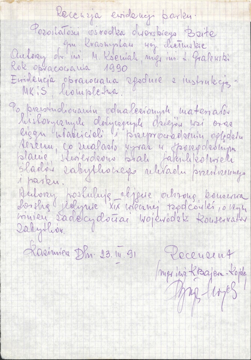 EP - Ewidencja parkowa, skan nr 3
