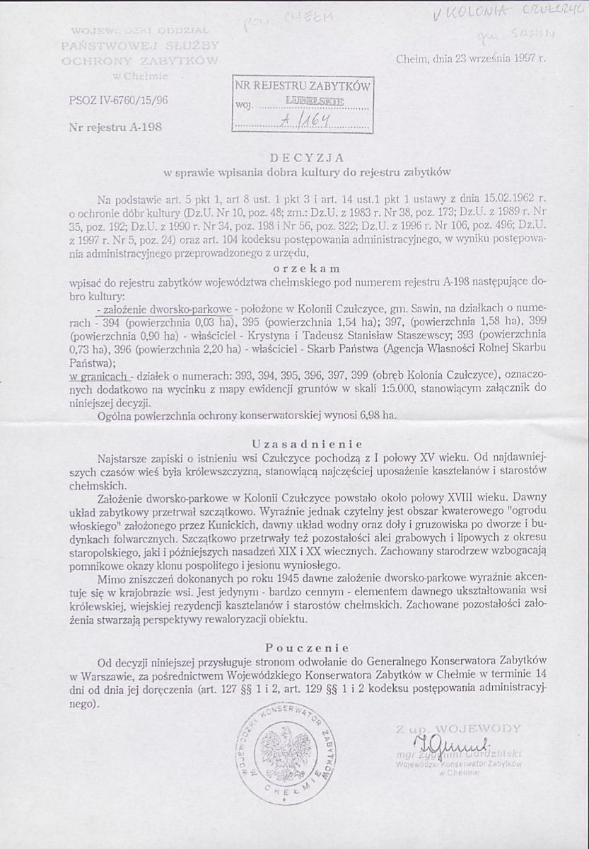 Ewidencja parkowa, skan nr 33