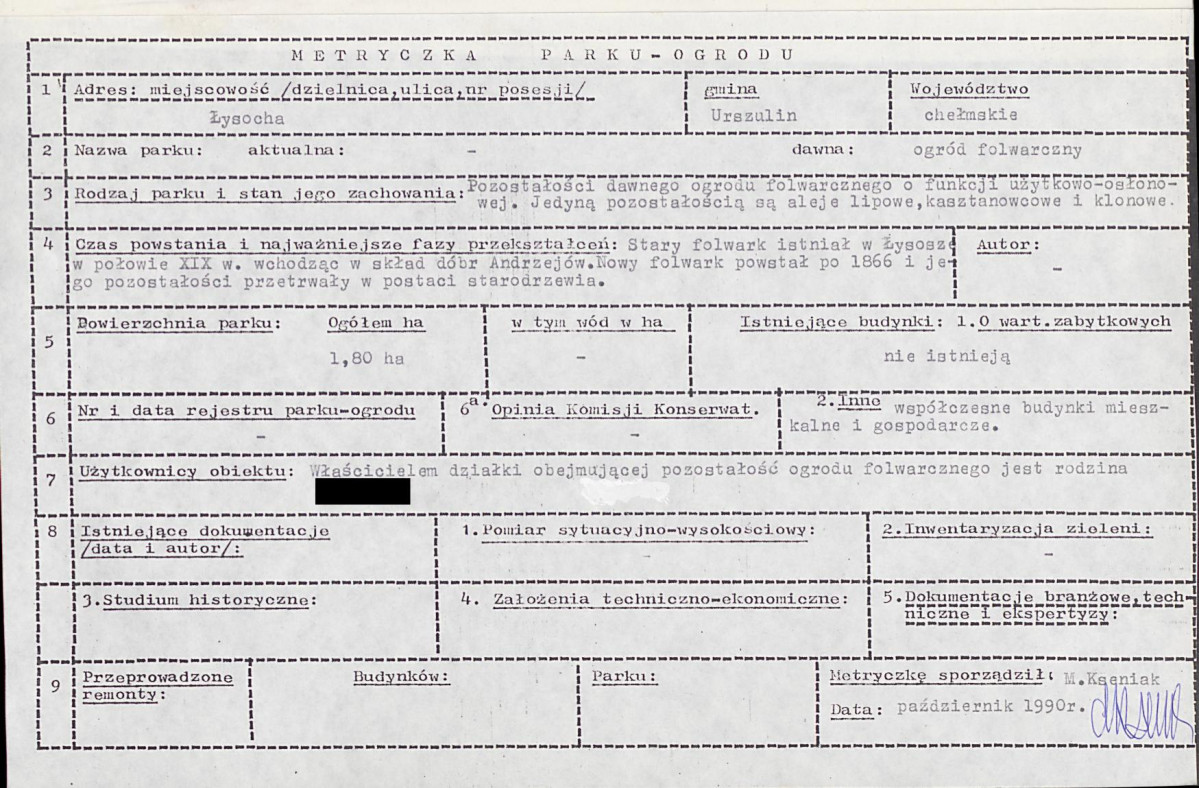 EP - Ewidencja parkowa, skan nr 6