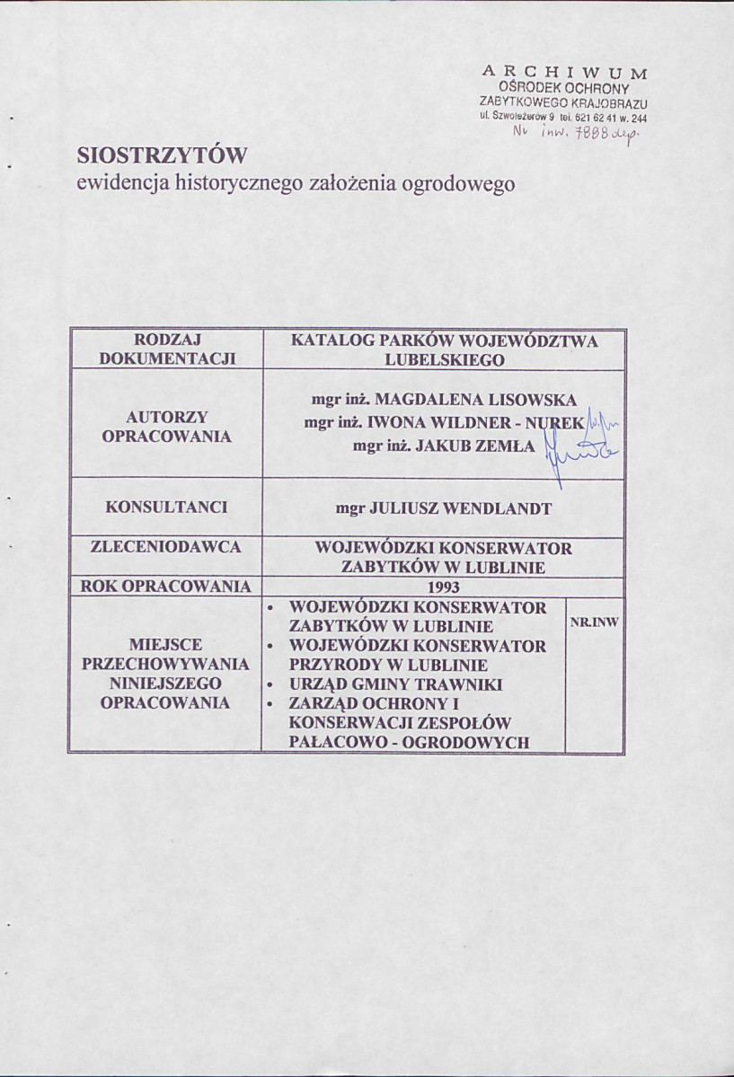 EP - Ewidencja parkowa, skan nr 4