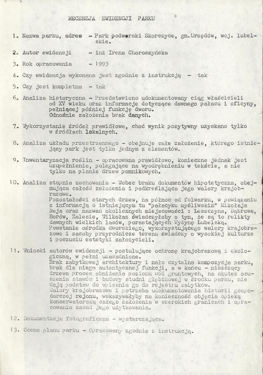 Ewidencja parkowa, skan nr 3