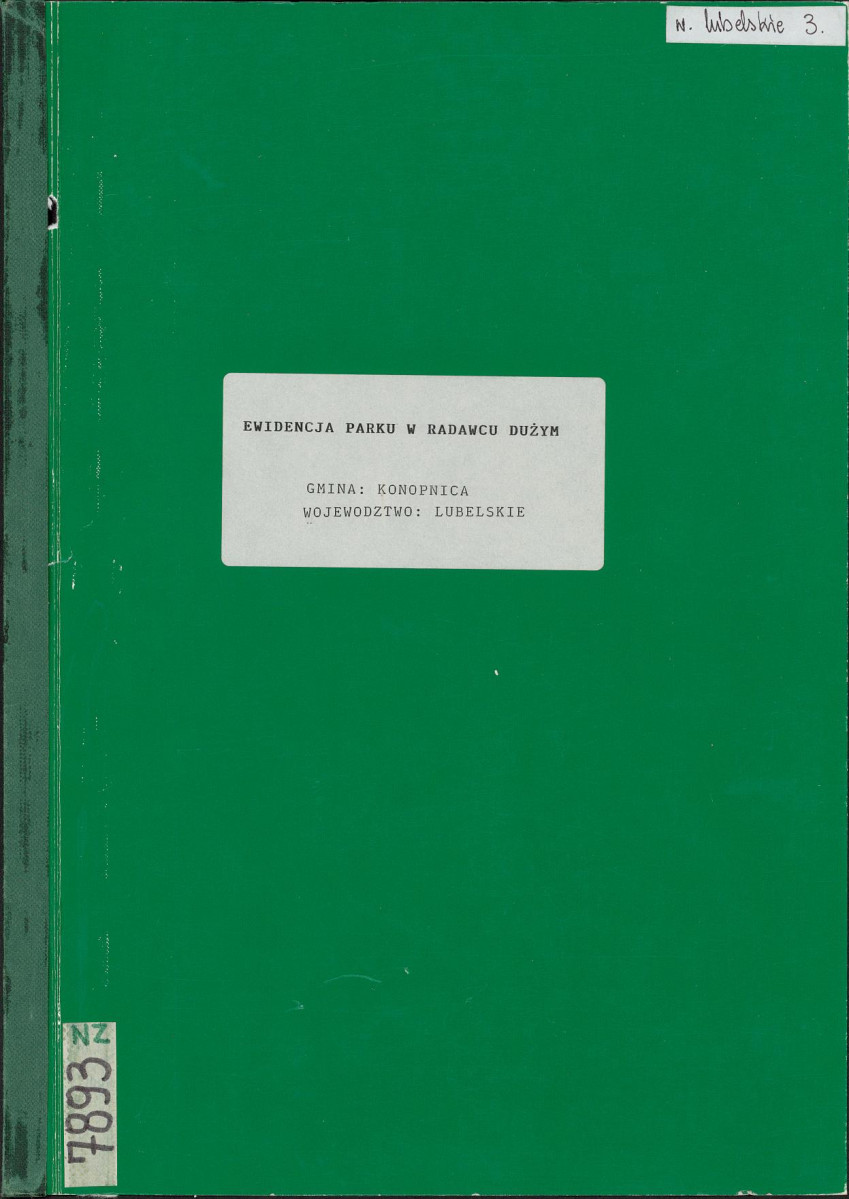 EP - Ewidencja parkowa, skan nr 1