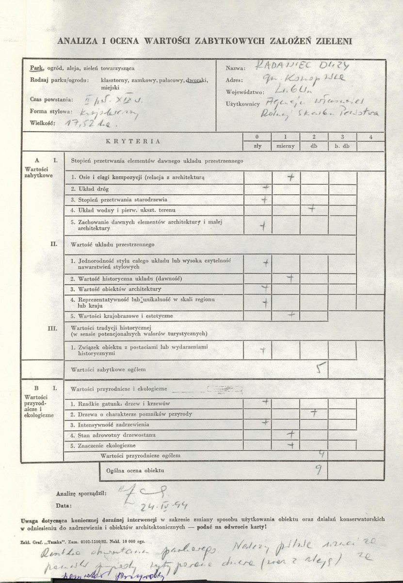 EP - Ewidencja parkowa, skan nr 2