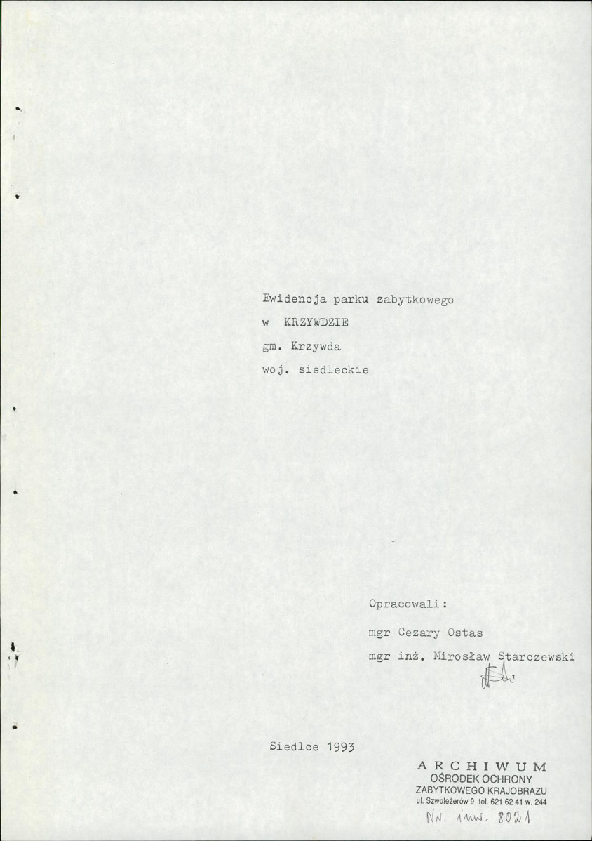 EP - Ewidencja parkowa, skan nr 4