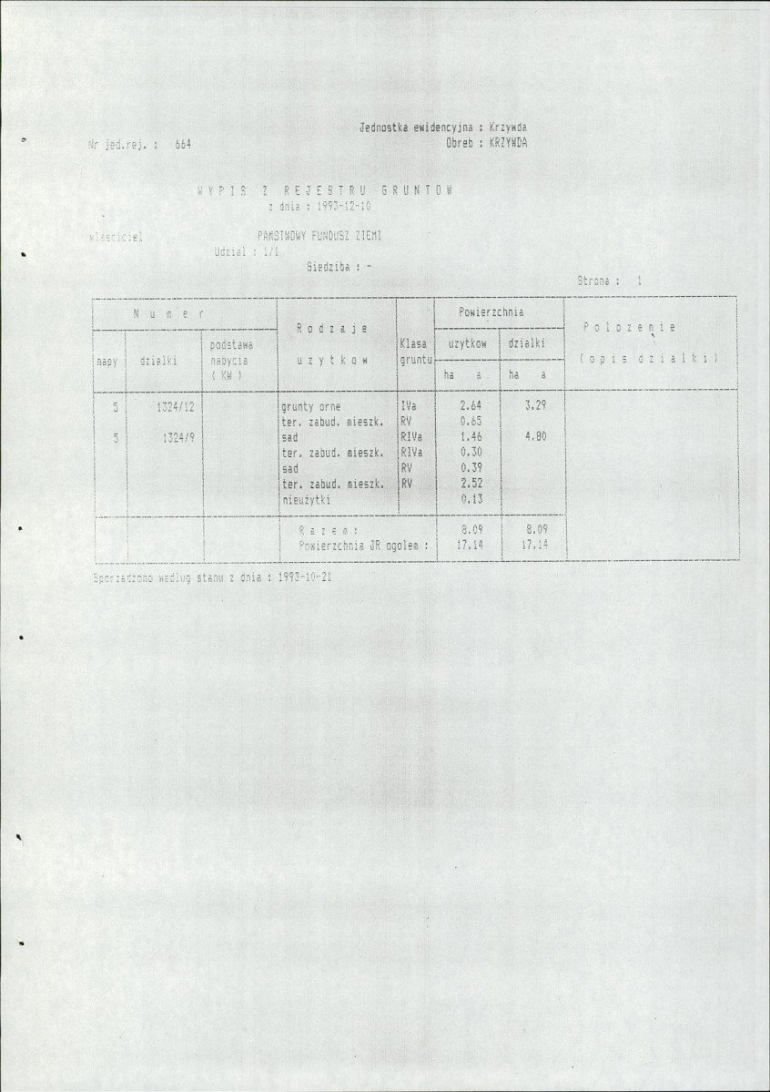 EP - Ewidencja parkowa, skan nr 8
